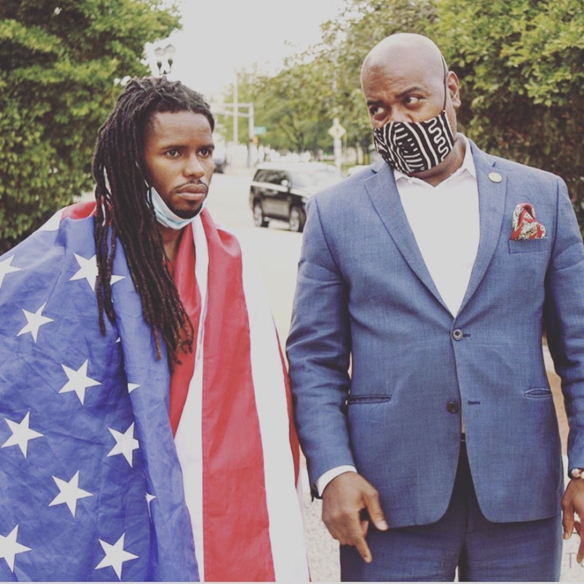 Michael “President” Anderson with Newark Mayor Ras Baraka